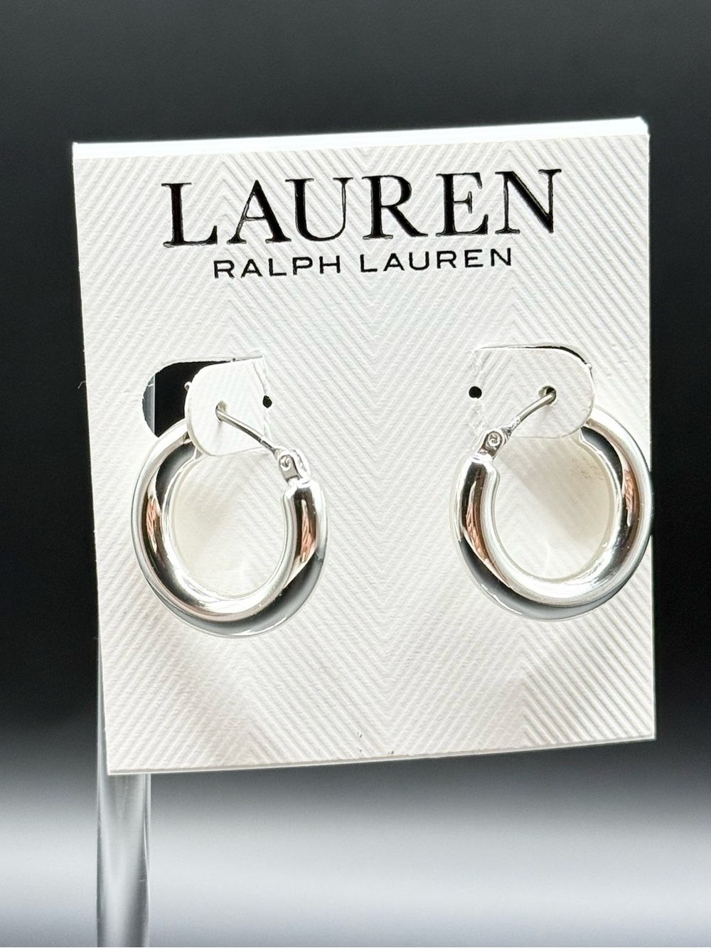 Lauren Ralph Lauren Silver-Tone Small Hoop Earrings